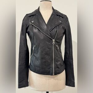 Madewell Black Leather Moto Jacket